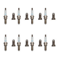 8 Spark Plugs fixed SAE connection 4.7 Ohm NGK suitable...