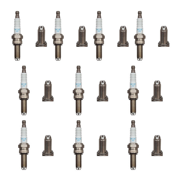 10 Spark Plugs fixed SAE connection 4.7 Ohm NGK suitable for FERRARI F12