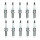 10 Spark Plugs fixed SAE connection NGK V-Line for e.g. NISSAN QASHQAI
