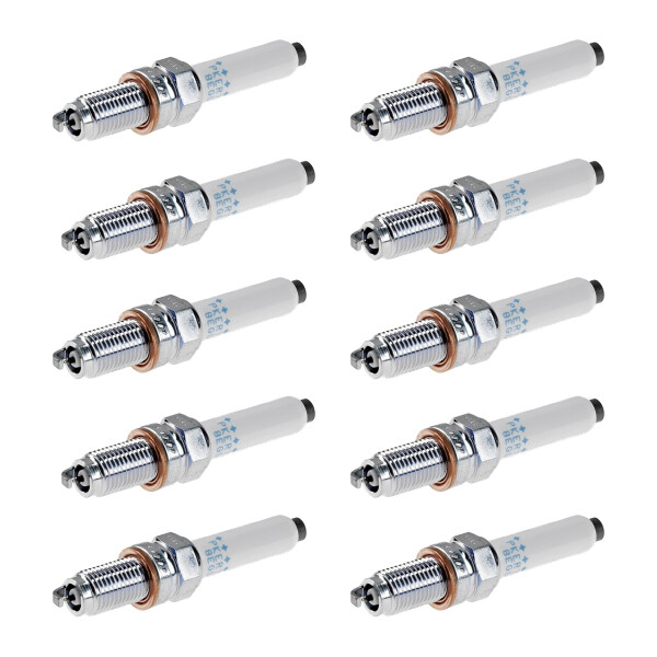 10 Spark Plugs with flat seal seat NGK IAM expertise for AUDI A3 and others