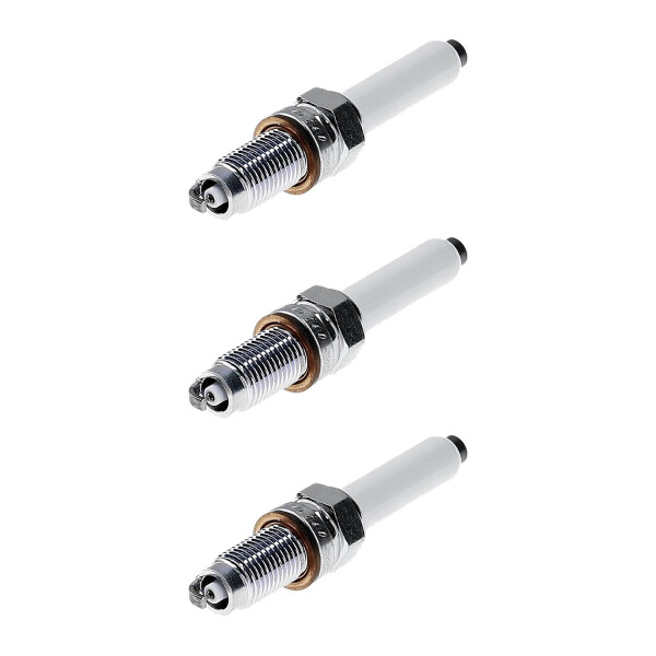 3 Spark Plugs with flat seal seat NGK IAM-Expertise V-Line for VW GOLF