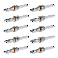 10 Spark Plugs with flat seal seat NGK for MERCEDES-BENZ...