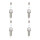 4 Spark Plugs with flat seal seat NGK suitable for BMW 4 Series and others