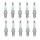 10 Spark Plugs fixed SAE connection NGK IAM expertise for e.g. SKODA FABIA
