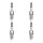 4 Spark Plugs interference-suppressed 5 kOhm NGK Iridium IX for SEAT CORDOBA