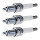 3 Spark Plugs fixed SAE connection NGK aftermarket expertise for e.g. JEEP CJ5
