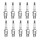 10 Spark Plugs fixed SAE connection NGK IAM expertise for various vehicles