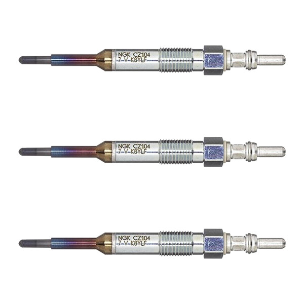 3 Glow Plugs Ceramic Glow Plugs 7 V NGK D-Power for e.g. VW CRAFTER