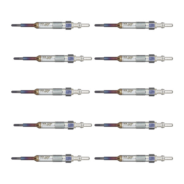 10 Glow Plugs Ceramic Glow Plugs 7 V NGK D-Power for e.g. VW CRAFTER