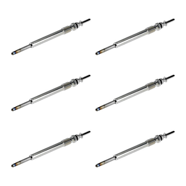 6 Glow Plugs Metal Glow Plugs 11 V NGK D-Power suitable for e.g. OPEL ASTRA
