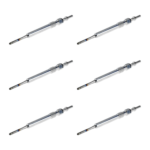 6 Glow Plugs Metal Glow Plugs 11 V NGK D-Power suitable for e.g. AUDI A6