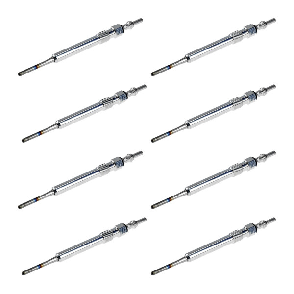 8 Glow Plugs Metal Glow Plugs 11 V NGK D-Power suitable for e.g. AUDI A6