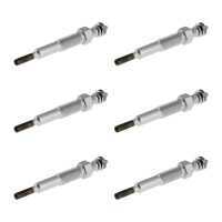 6 Glow Plugs Metal Glow Plugs 10.5 V NGK Aftermarket...