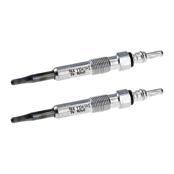 2 Glow Plugs 5 V cold start aid NGK aftermarket expertise for e.g. VW PASSAT