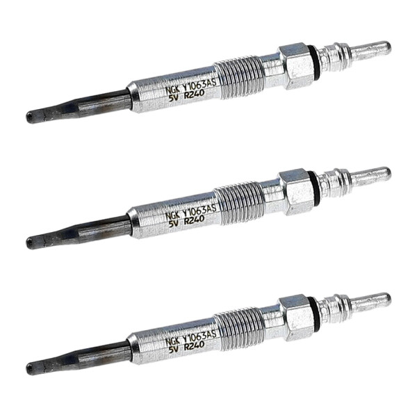 3 Glow Plugs 5 V cold start aid NGK aftermarket expertise for e.g. VW PASSAT