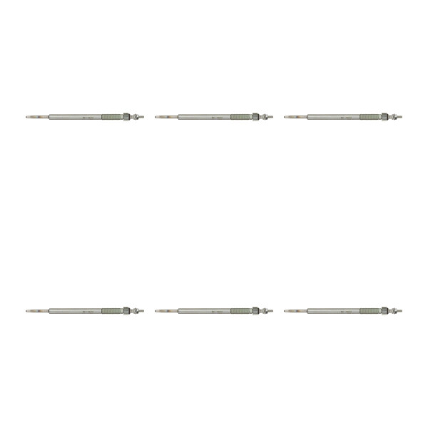 6 Glow Plugs Metal Glow Plugs 7 V NGK suitable for TOYOTA HILUX and others