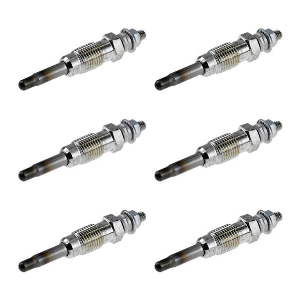 6 Glow Plugs Metal Glow Plugs 11 V NGK D-Power suitable for e.g. RENAULT 19