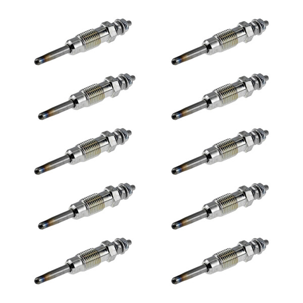10 Glow Plugs Metal Glow Plugs 11 V NGK D-Power suitable for e.g. FIAT MAREA