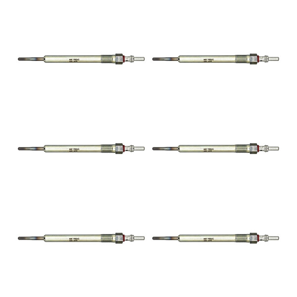 6 Glow Plugs Metal Glow Plugs 4.4 V NGK D-Power suitable for e.g. AUDI A5