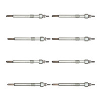 8 Glow Plugs Flame Glow Plugs 11 V NGK Aftermarket...