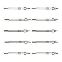 10 Glow Plugs Flame Glow Plugs 11 V NGK Aftermarket...