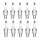 10 Spark Plugs fixed SAE connection NGK IAM expertise for various vehicles