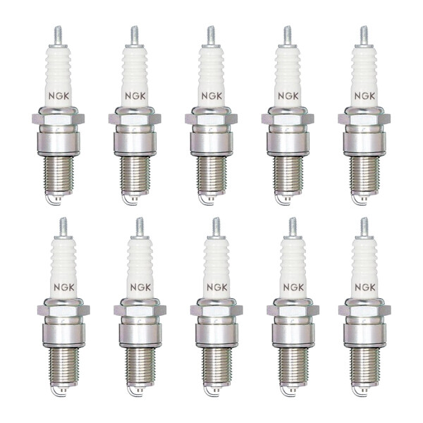 10 Spark Plugs with flat seat NGK Quick suitable for e.g. RENAULT 21