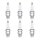 6 Spark Plugs with flat seal seat NGK Quick for YAMAHA and others