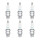 6 Spark Plugs with flat seal seat NGK Quick for YAMAHA and others