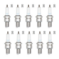 10 Spark Plugs with flat seal seat NGK Quick for SUZUKI...