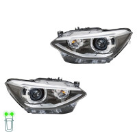 Hauptscheinwerfer-Set links rechts 12 V LED Bi-Xenon HELLA für u.a. BMW 1er