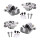 Bremssättel-Set hinten links/rechts Ø 35 mm HELLA für u.a. MITSUBISHI ASX