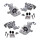 Bremssättel-Set hinten links/rechts 1-Kolben Ø 34 mm HELLA für HONDA CIVIC