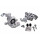 Bremssättel-Set hinten links/rechts 1-Kolben Ø 34 mm HELLA für HONDA CIVIC