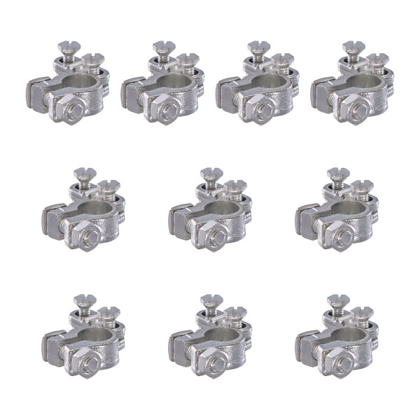 10 Battery Terminal Clamps right Ø15.9mm brass part HELLA for diff vehicles
