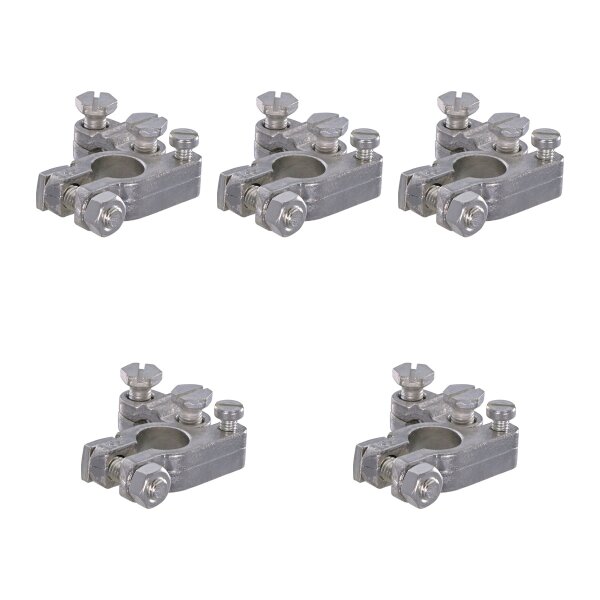 5 Batteriepolklemmen rechts Ø 17,5 mm Messing Pressteil HELLA für diverse Fzg.