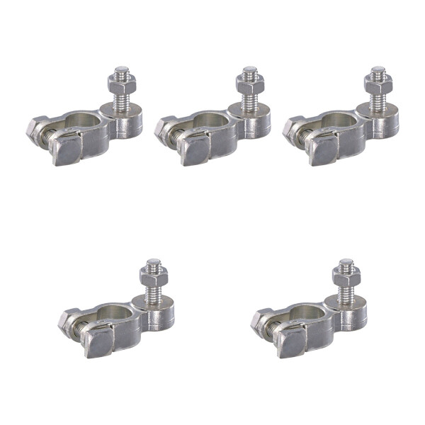 5 Batteriepolklemmen Ø 15,9 mm Messing Pressteil HELLA für diverse Fzg.