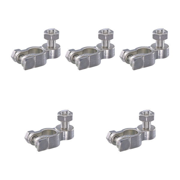 5 Batteriepolklemmen Ø 15,9 mm Messing Pressteil HELLA für diverse Fzg.