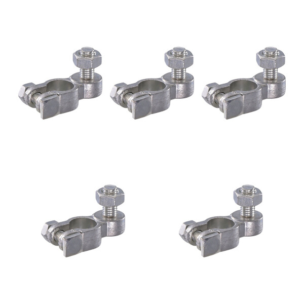 5 Batteriepolklemmen Ø 17,5 mm Messing Pressteil HELLA für diverse Fzg.