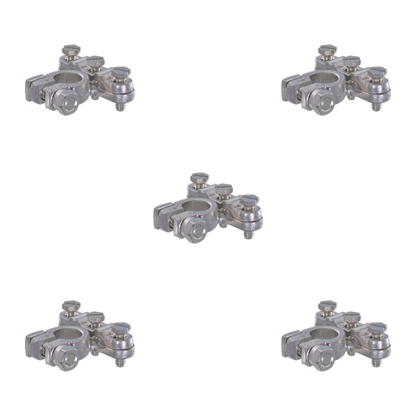 5 Batteriepolklemmen Mitte Ø 15,9 mm Messing Pressteil HELLA für diverse Fzg.