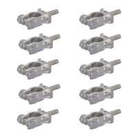10 Battery Terminal Clamps Ø 17.5 mm brass pressed...
