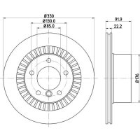 2 Bremsscheiben außenbelüftet Ø 85 mm 22,2 mm HELLA für MB G-KLASSE