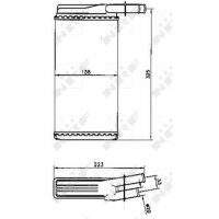 Wärmetauscher Innenraumheizung 280 mm - 158 mm NRF für u.a. ALFA ROMEO 166