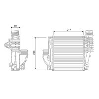 Intercooler VALEO for PEUGEOT 308 SW