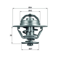 Thermostat coolant temp 83 °C with gasket MAHLE for e.g. FIAT DUCATO