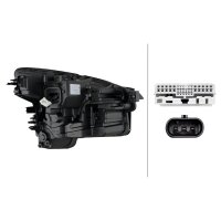 Headlight right 12 V LED Matrix HELLA IAM-Expertise...