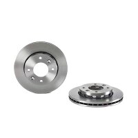 2 brake discs ventilated Ø 258 mm 24 mm BREMBO for KIA CARENS and others
