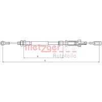 Cable parking brake front METZGER for CITROËN JUMPER I