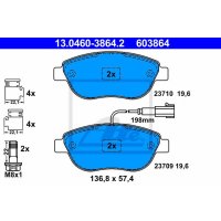 Brake pad set brake disc ATE for FIAT DOBLO Cargo (263_)