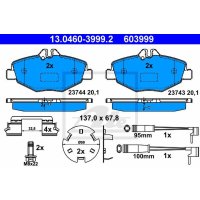 Brake pad set brake disc ATE for MERCEDES E-CLASS (W211)